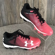 Under Armour Softball Cleats Lead-Off Low Rim Youth Girls 5.5 Black*Pink - £9.61 GBP