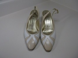 BRUNO MAGLI Women's Cream Tan Leather Sling Backs Shoes 7.5M Made Italy Orig$575 - $188.88