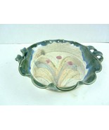 Studio Art Pottery Stoneware Artist Signed Casserole Dish Bowl Handles 8... - $29.92