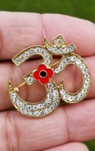Hindu OMPoppy Gold Silver Plated Indian Soldiers OM British India Brooch... - $10.18