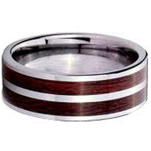 COI Tungsten Carbide Wedding Band Ring With Wood - TG2602
