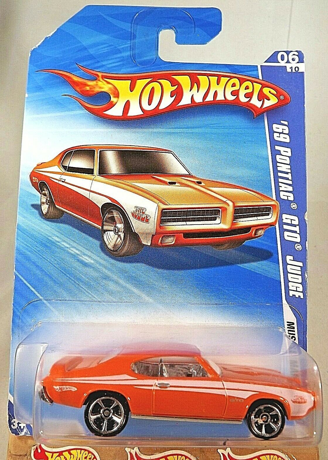 2010 Hot Wheels #84 Muscle Mania 6/10 '69 PONTIAC GTO JUDGE Orange ...