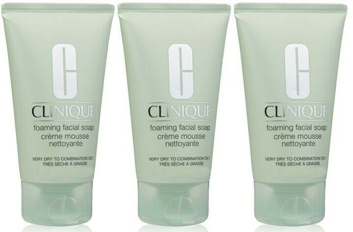 3 x Clinique Foaming Facial Soap - 1 oz/30 ml each  = 3 oz/90 ml TOTAL!
