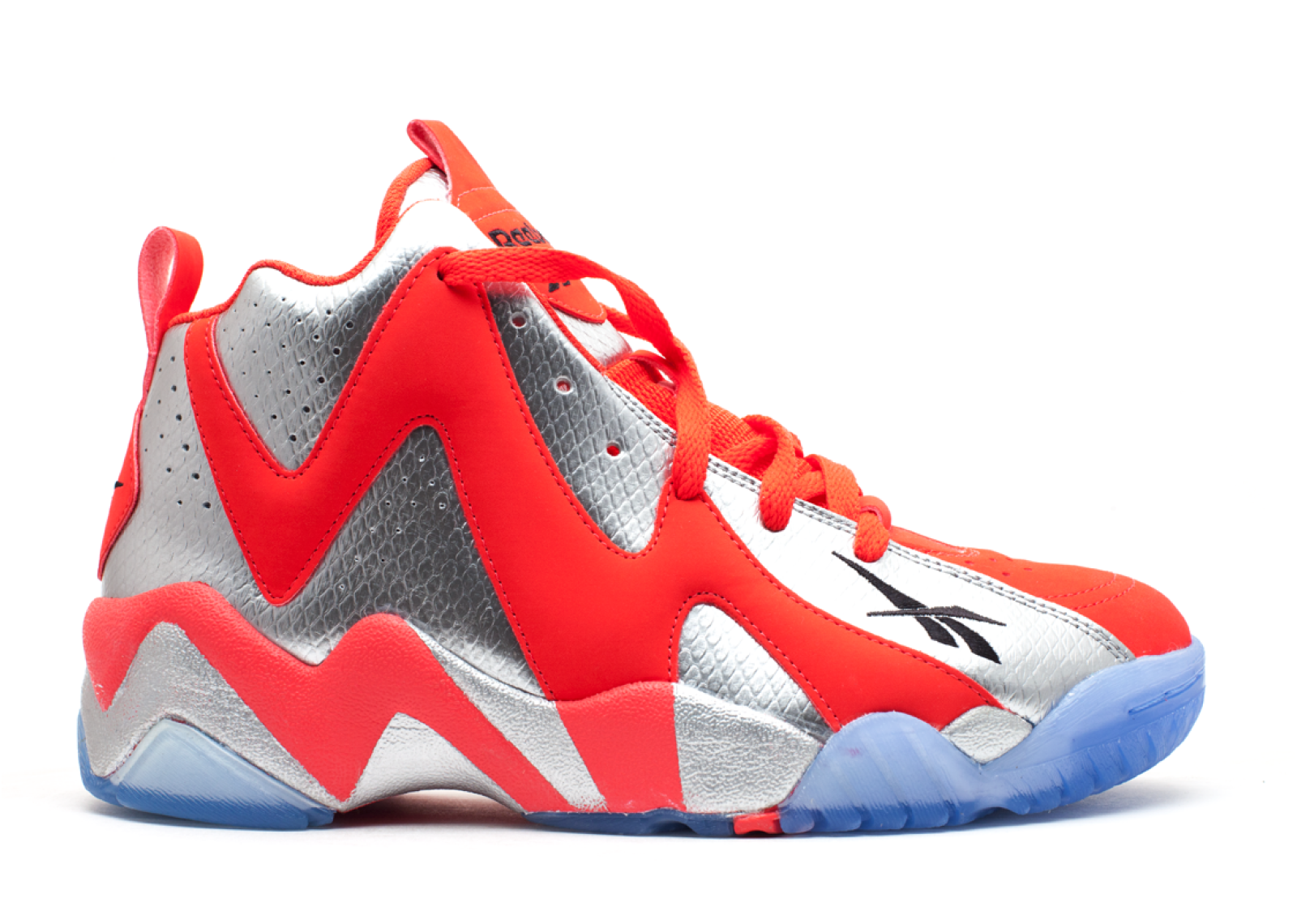 MENS REEBOK SHAWN KEMP KAMIKAZE 2 MID SHOES RED GRAY FISH MARKET V48540 ...