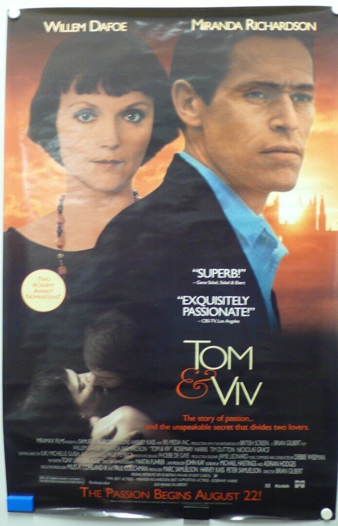 TOM & VIV 1994 Willem Dafoe, Miranda Ricahrdson, Rosemary Harris, Tim