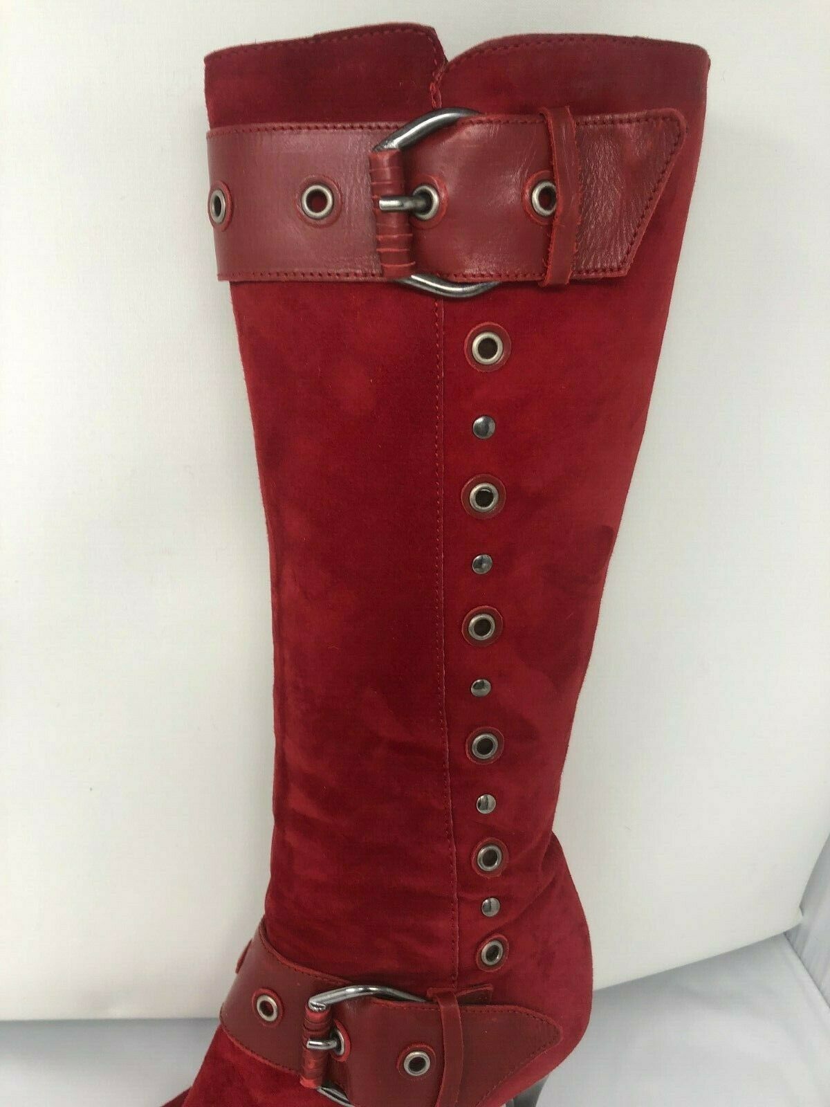 Donald Pliner RED Leather Suede Tall 