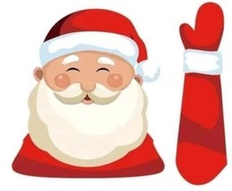 Christmas Car Rear Window Wiper Sticker  Santa Claus Waving Arm  Decal S... - $9.89