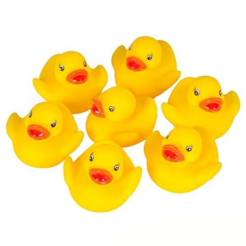 Tiny Rubber Duck Toys – 13 Pieces Yellow Duckies for Kids Party Favors ...