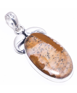 Picture Jasper Gemstone Ethnic 925 Sterling Silver Jewelry Pendant 2&quot; AB-52 - $12.15
