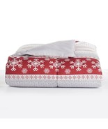 KING Down Alternative Reversible Comforter - Red Fair isle Snowflake - $125.00