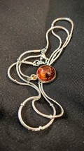 Vintage Amber pendant, with 20" necklace. - $25.00