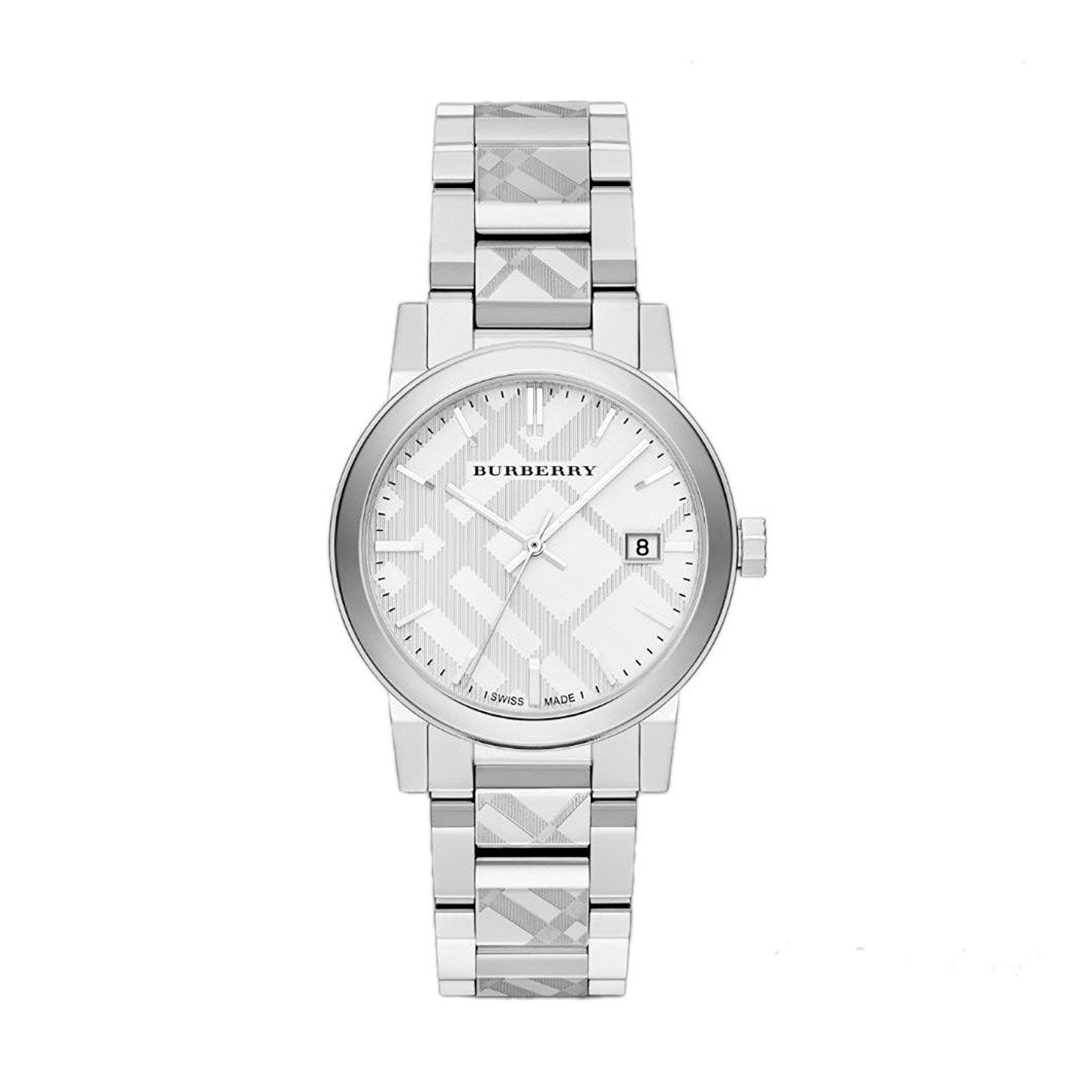 burberry check stamped watch 38mm