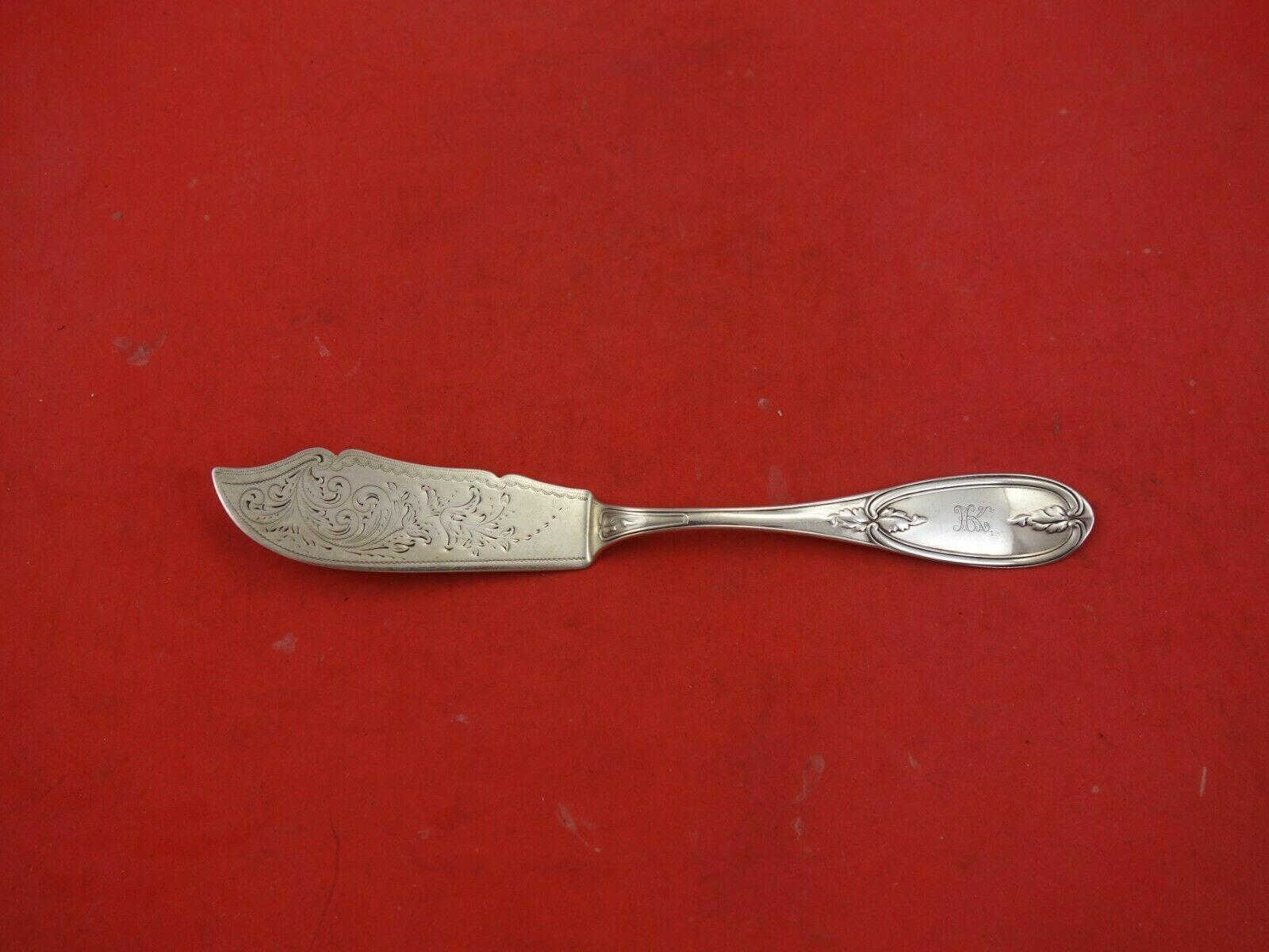 Primary image for Olive by William Gale Sterling Silver Flat Handle Master Butter Engraved 7 1/2"