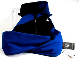 1 Spyder Hydroweb Mens Size Medium Black and Blue Weather Proof Jacket