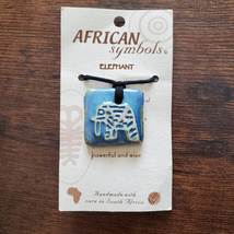 African Symbols Necklace with Elephant, South African Jewelry, Elephant Pendant image 2