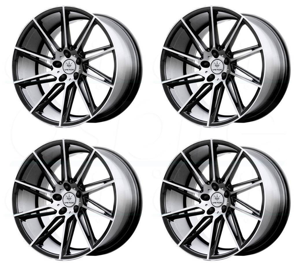 20x9 Verde V25 Quantum 5x120 20 Satin Black Wheels Rims Set(4) - Wheels