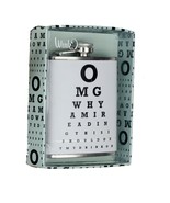 Eye Chart Drinking Flask by WINK Stainless Steel 7 fl oz Container - $24.74