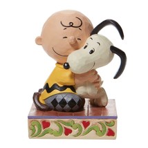 Jim Shore Charlie Brown Figurine With Snoopy "Beagle Hug" Peanuts #6007936