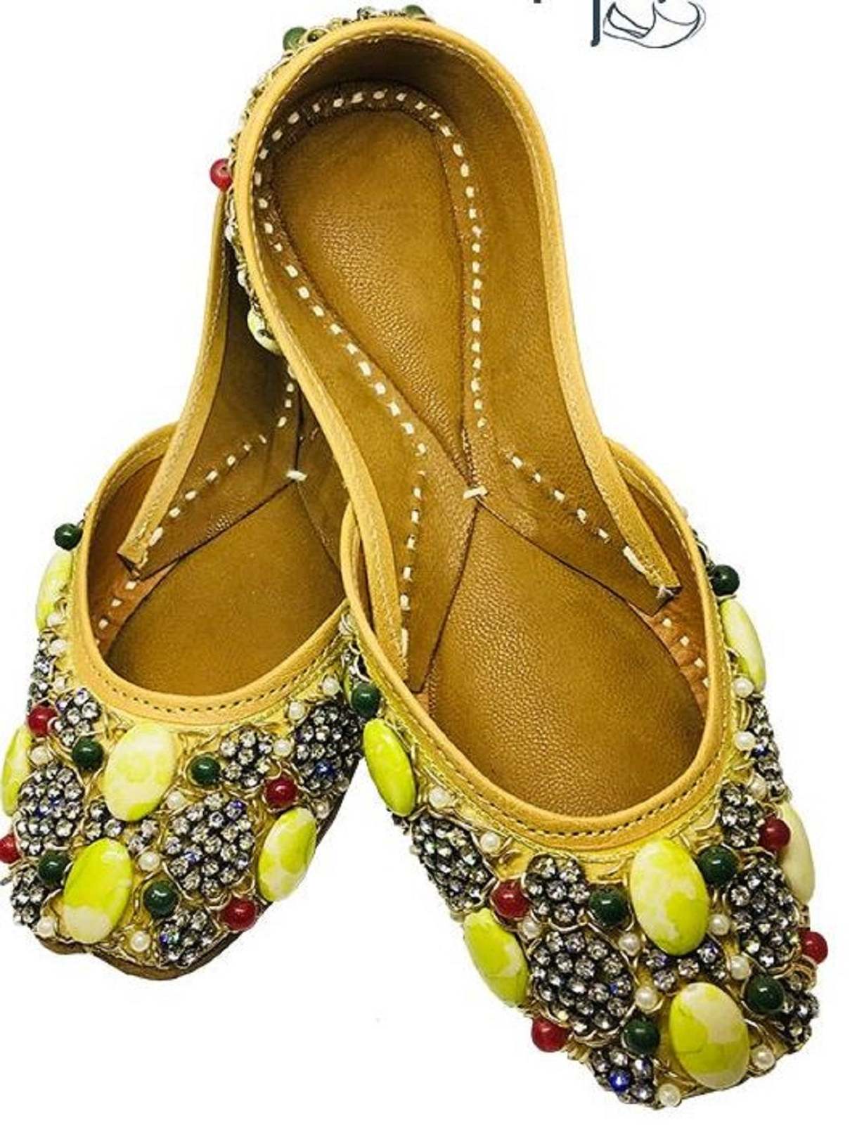 Handcrafted Punjabi jutti Leather Shoes Women jutti Lady MojariParty ...