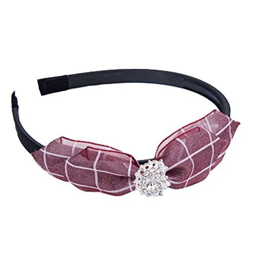 Hair Jewelry Korean Wild Bow Hair Hoop Headband Con-Slip Diamond Hairpin