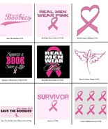 Breast Cancer T Shirt - Fabric TRANSFER Print for HEAT PRESS MACHINE #735 - $4.00