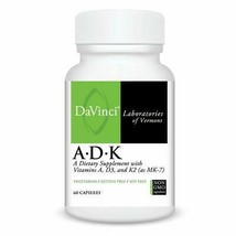 ADK Vitamin Dietary Supplement 60 Capsules with Vitamins A D3 K2 (MK-7) Soy Free - $45.97