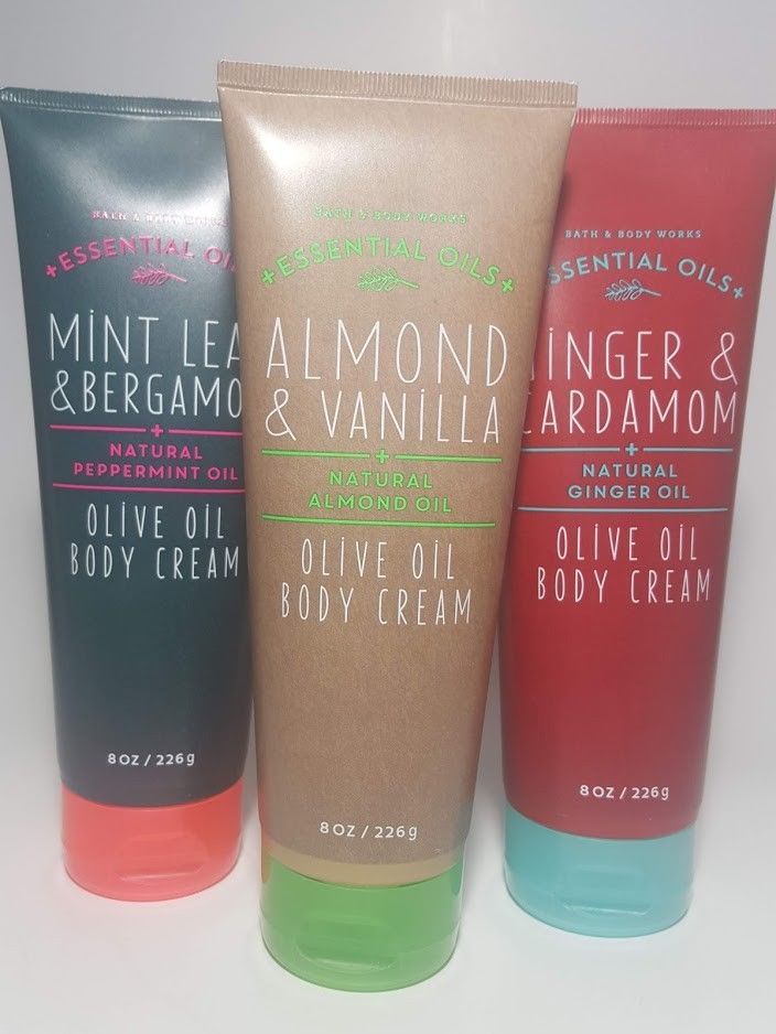 NEW Bath and Body Works Essential oils Body Cream 8 oz Body Lotions