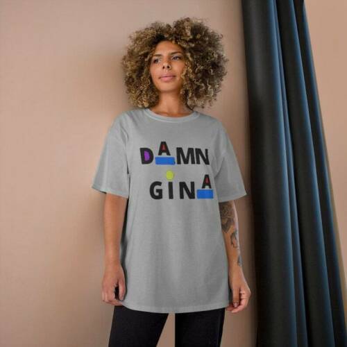 Champion Heritage Custom Graphic T-Shirt, Damn Gina, Multiple Colors Available