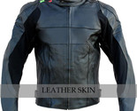 Black biker leather jacket front thumb155 crop