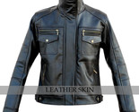 Black leather jacket front thumb155 crop