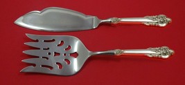 Grande Baroque by Wallace Sterling Silver Fish Serving Set 2 Piece Custom HHWS - $147.51