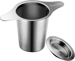 Yoassi Extra Fine 18/8 Stainless Steel Tea Infuser Mesh Strainer with La... - $17.48