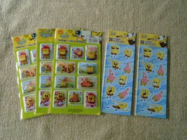 Lot of Five New Packages of Sponge Bob Stickers Two Types by American Greetings - $10.95