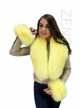 Arctic Fox Fur Collar 47' (120cm) + Tails as Wristbands / Headband Saga Furs Boa image 3