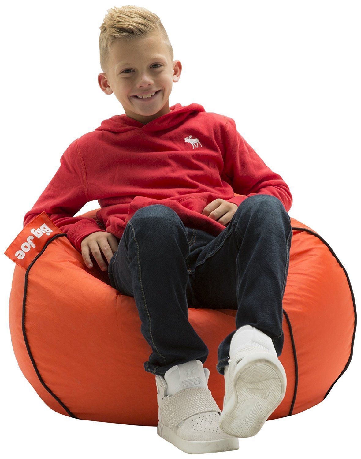 Kids Basketball Bean Bag Seat Gaming Chair Orange Fabric Sports Heavy Duty FUN - Bean Bags ...