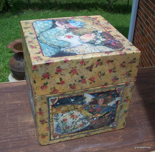 Bob's Boxes with Artwork of Angels Lot 230 Boxes & Storage