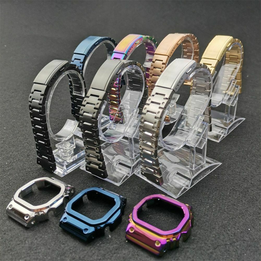 Stainless Steel Watch Band Strap and Bezel Wristband Bracelet For DW5600 GDW5610
