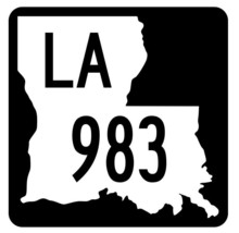 Louisiana State Highway 983 Sticker Decal R6244 Highway Route Sign - $1.45+