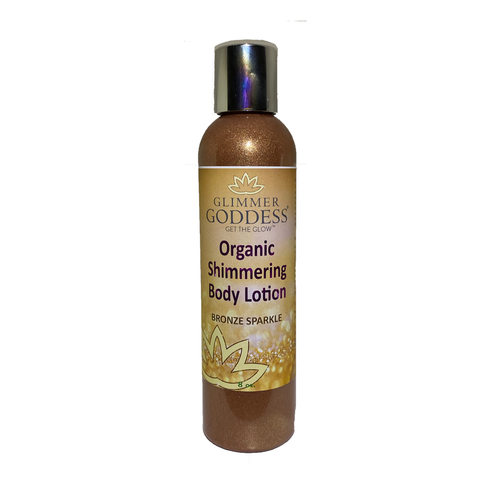 Glimmer Goddess Organic Bronze Shimmer Lotion Sparkle Body Lotions & Moisturizers