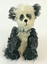 Vintage Mohair Panda Bear Plush Black White 1977 Handmade Signed Donna  8&quot; - $120.00