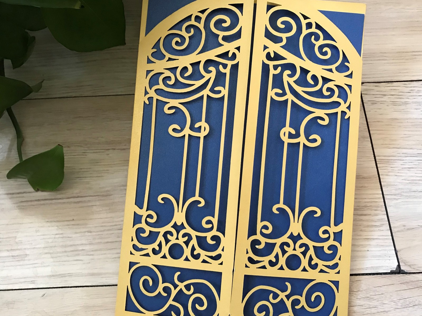 Gold Gate Invitation,Laser cut Wedding Invitation Cards,Wedding