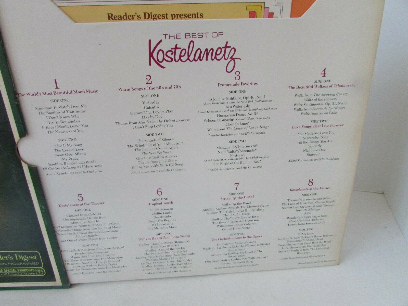 The Best Of Kostelanetz 103 Favorites 8 Record Set Readers Digest Albums L114e Vinyl Records