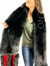 Double-Sided Fox Fur Stole 70' (180cm) + Four Tails as Wristbands / Headband image 2