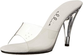 Ellie Shoes 405-VANITY 4&quot; Heel Clear Mule, Clear, Size 9 - $50.48
