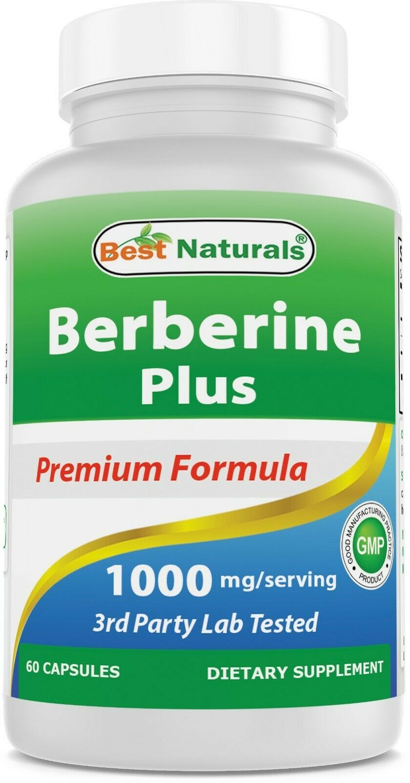 Berberine 1000mg plus Zinc and Vitamin C 60 Caps Gluten Free