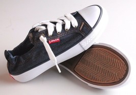 NEW Levi's Denim Blue Girls Stan G Canvas Sneakers Gym Shoes New wo Box 1091100 image 2