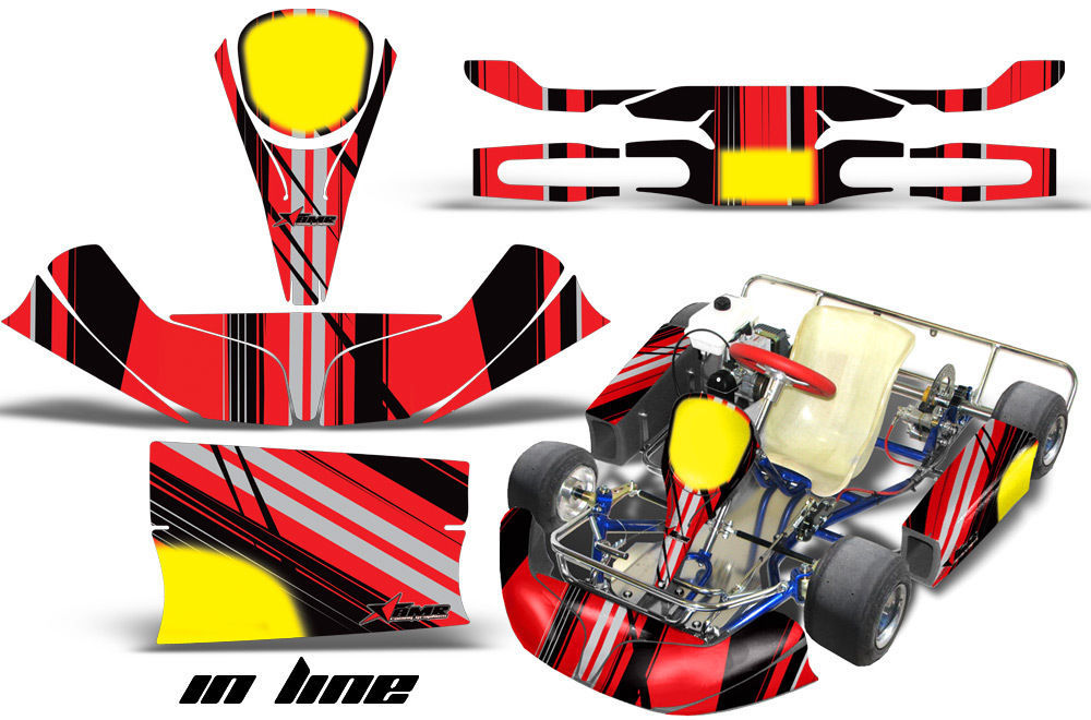 Go Kart Racing Graphics Kit Decal Sticker Wrap For KG Kid Baby Krypton