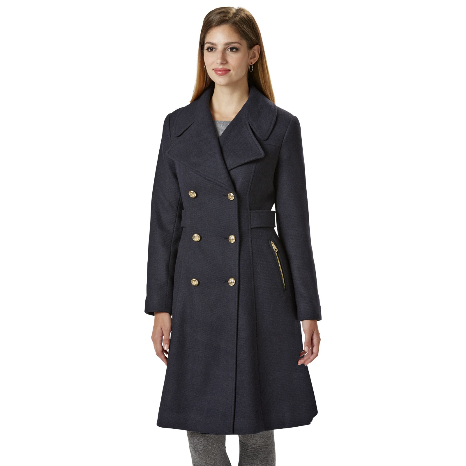 Jessica Simpson Womens Double Breasted Reefer Coat Navy S #NK7TQ-900 ...