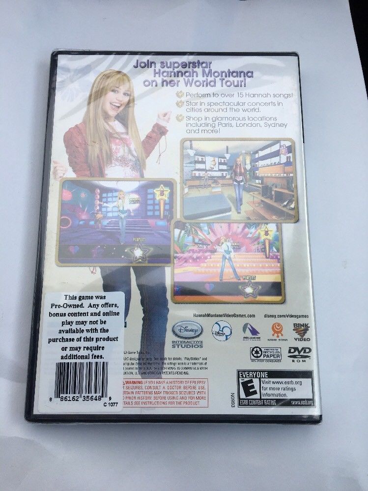 Hannah Montana:Spotlight World Tour (Sony PlayStation 2/PS 2-2008)RARE ...