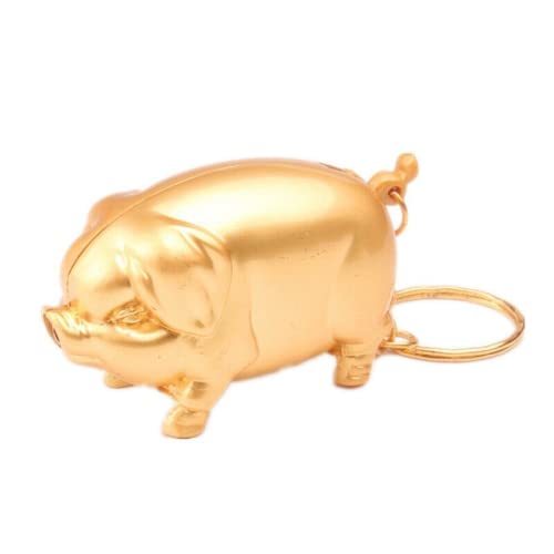 Yeahgoshopping Lovely Golden Pig Model Butane Gas Lighter Metal Inflated Cigaret